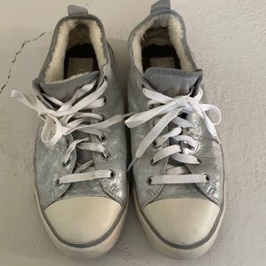 Silver UGG Fleece-lined Sneakers